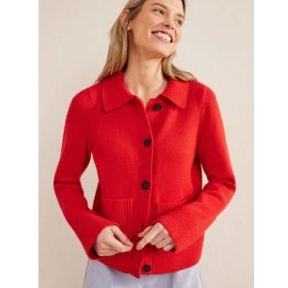 Boden Women’s Collared Cardigan in Red - Picture 7 of 7
